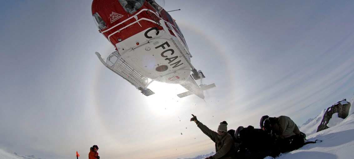 heli-skiing
