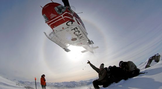 heli-skiing